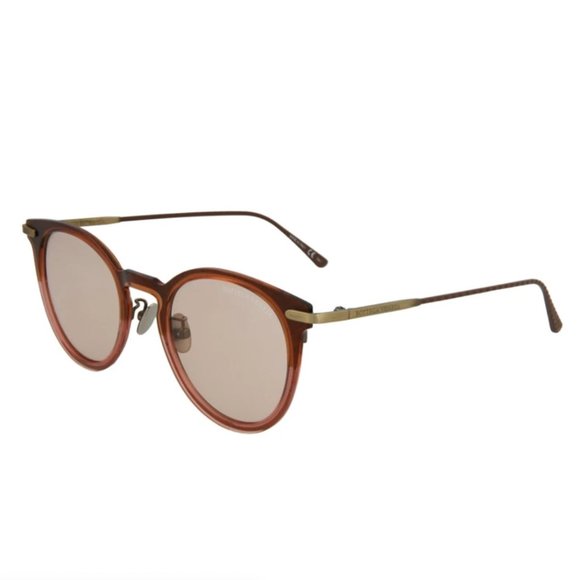 Bottega Veneta Women\'s Pink and Gold Round Sunglasses! main image 4